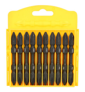 DELI σετ μύτες κατσαβιδιού DL252202 για δραπανοκατσάβιδο, διπλή κεφαλή, σταυρωτές, PH2x65mm, 10τμχ