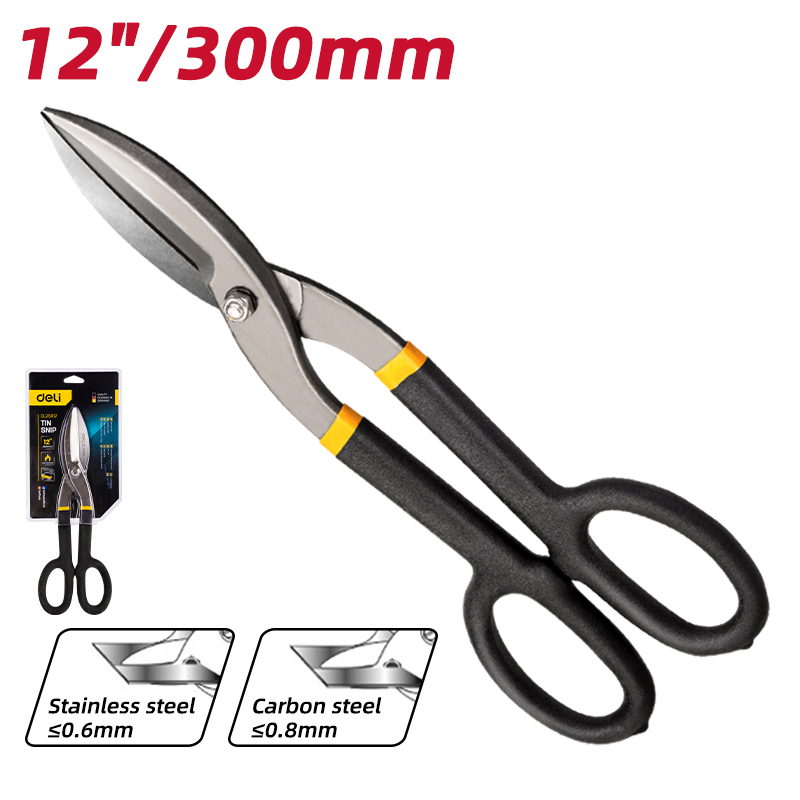 DELI ψαλίδι λαμαρίνας DL25912 με αντιολισθητικές λαβές, 300mm - Image 4