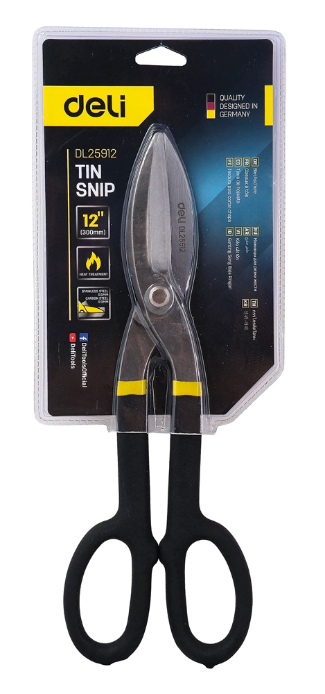 DELI ψαλίδι λαμαρίνας DL25912 με αντιολισθητικές λαβές, 300mm - Image 5
