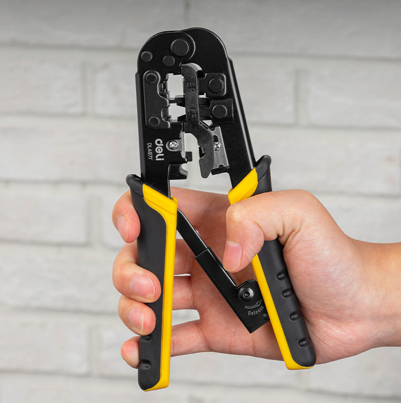 DELI πρέσα ακροδεκτών καλωδίων δικτύου DL4971, 4P/6P/8P, 200mm - Image 3