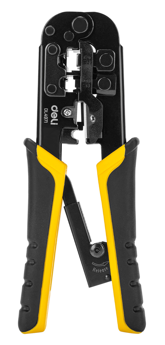 DELI πρέσα ακροδεκτών καλωδίων δικτύου DL4971, 4P/6P/8P, 200mm