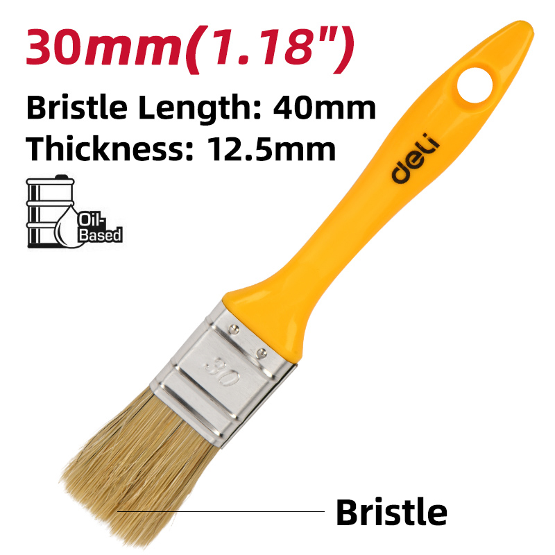 DELI πινέλο βαφής DL509133 με φυσικές τρίχες, πλαστική λαβή, 30mm - Image 2