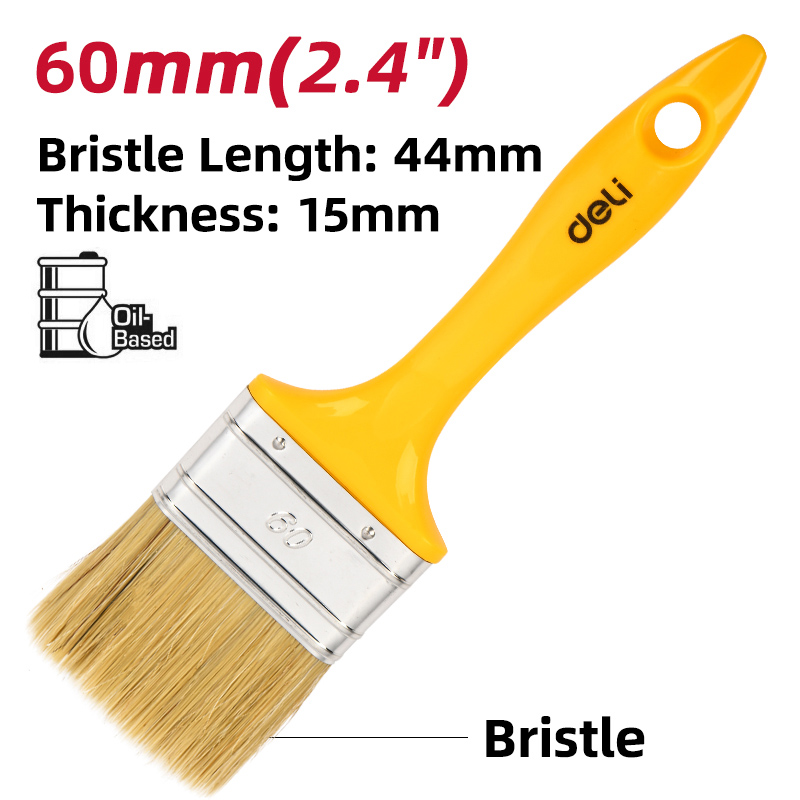 DELI πινέλο βαφής DL509136 με φυσικές τρίχες, πλαστική λαβή, 60mm - Image 2