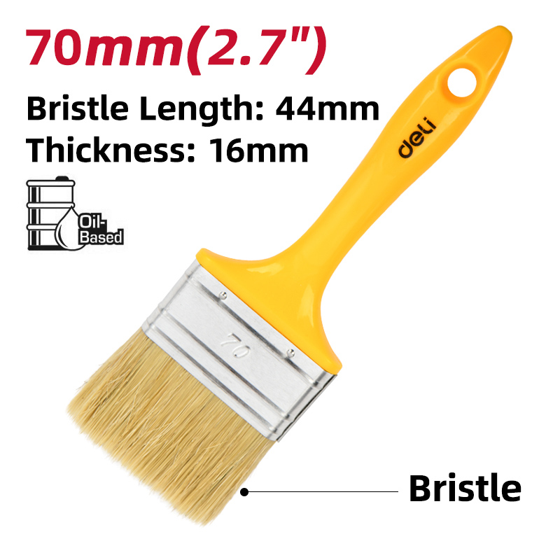 DELI πινέλο βαφής DL509137 με φυσικές τρίχες, πλαστική λαβή, 70mm - Image 2