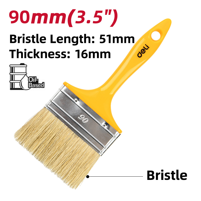 DELI πινέλο βαφής DL509138 με φυσικές τρίχες, πλαστική λαβή, 90mm - Image 2