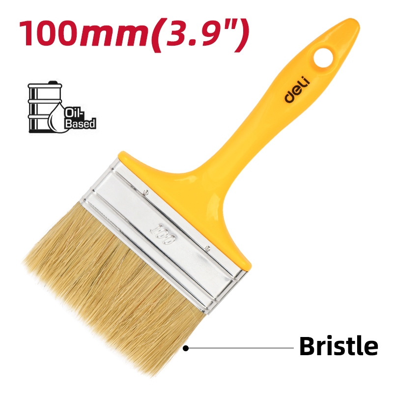 DELI πινέλο βαφής DL509139 με φυσικές τρίχες, πλαστική λαβή, 100mm - Image 2