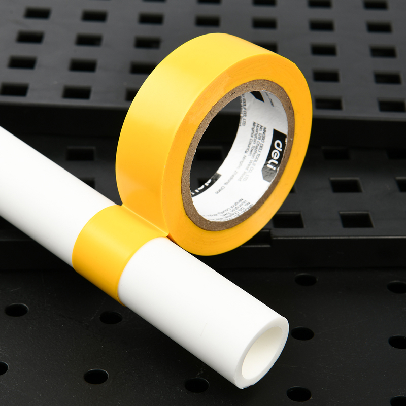 DELI μονωτική ταινία υψηλής αντοχής DL5263, 18mm x 9.15m, κίτρινη - Image 2