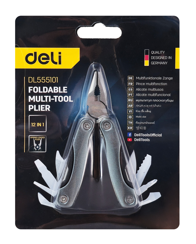 DELI πολυεργαλείο 12 σε 1 DL555101, πτυσσόμενο, 105mm - Image 3