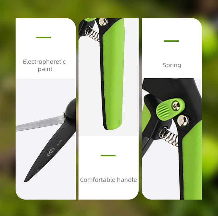 DELI ψαλίδι χλόης/θάμνων DL580351 με αντιολισθητικές λαβές, 340mm - Image 3