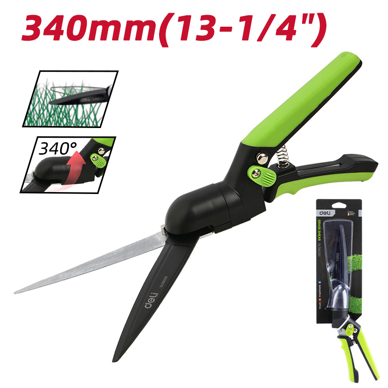 DELI ψαλίδι χλόης/θάμνων DL580351 με αντιολισθητικές λαβές, 340mm - Image 4