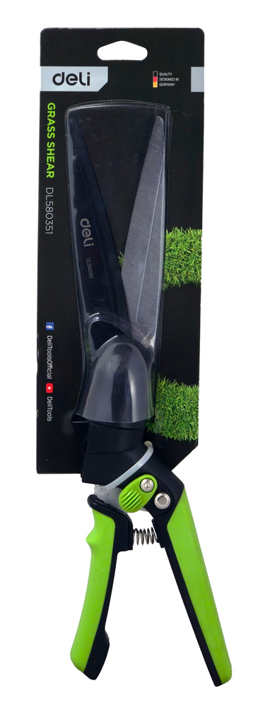 DELI ψαλίδι χλόης/θάμνων DL580351 με αντιολισθητικές λαβές, 340mm - Image 5