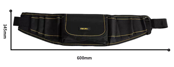 DELI εργαλειοθήκη μέσης DL5864, υφασμάτινη, 60x14.5x5cm, μαύρη - Image 7