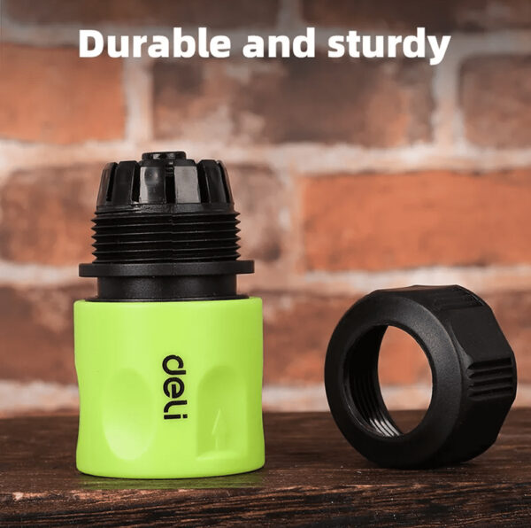 DELI ταχυσύνδεσμος για λάστιχο DL8793 με water stop, 1/2", πράσινος - Image 2