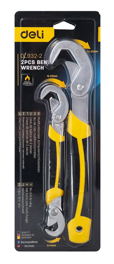 DELI σετ γαντζόκλειδα DL932-2, με αντιολισθητική λαβή, 9-32mm - Image 5