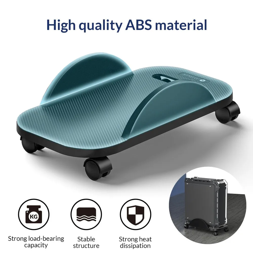 IAMAKER βάση PC DND2 με ροδάκια, universal, 22x47cm, μαύρη - Image 3