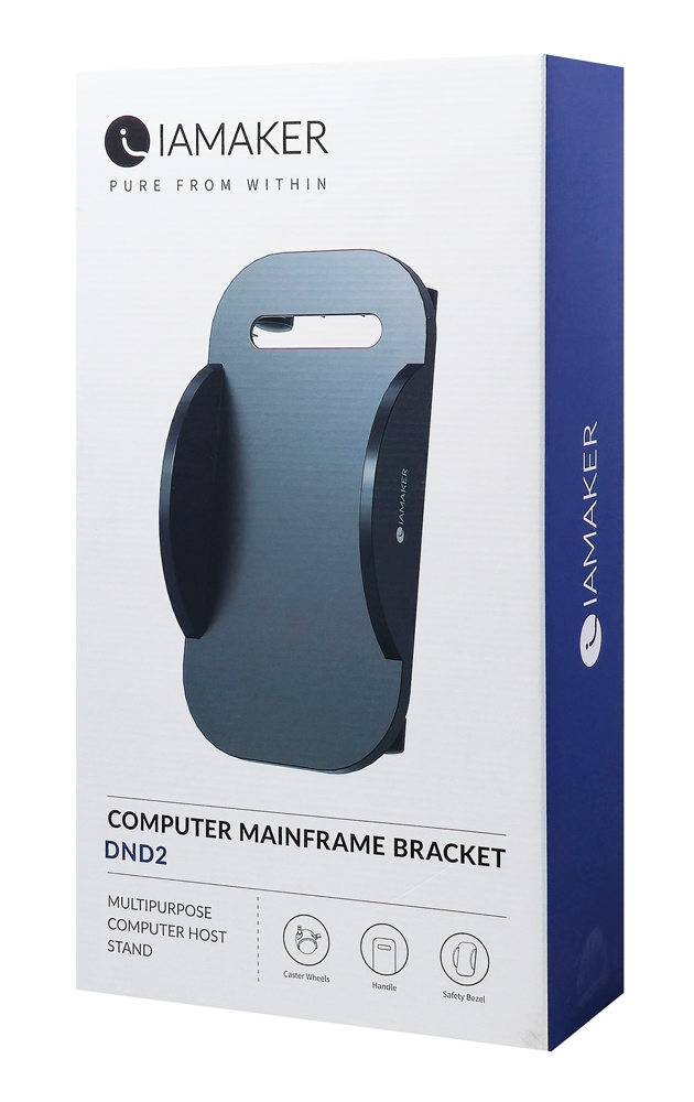 IAMAKER βάση PC DND2 με ροδάκια, universal, 22x47cm, μαύρη - Image 6