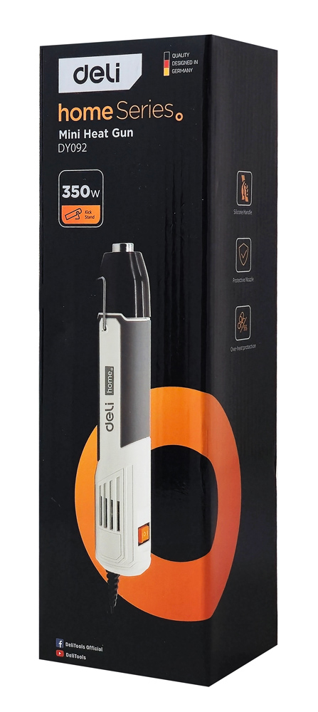 DELI πιστόλι θερμού αέρα DY092, 350W, 230/400 °C - Image 3