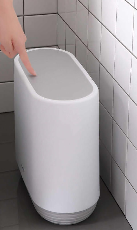 ECOCO κάδος απορριμμάτων E1906, εύκολο άνοιγμα, 10lt, λευκός - Image 6