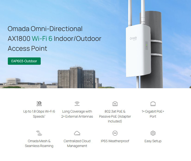 TP-LINK access point EAP603-Outdoor, WiFi 6, Mesh, AX1800, EU/1.0 - Image 2