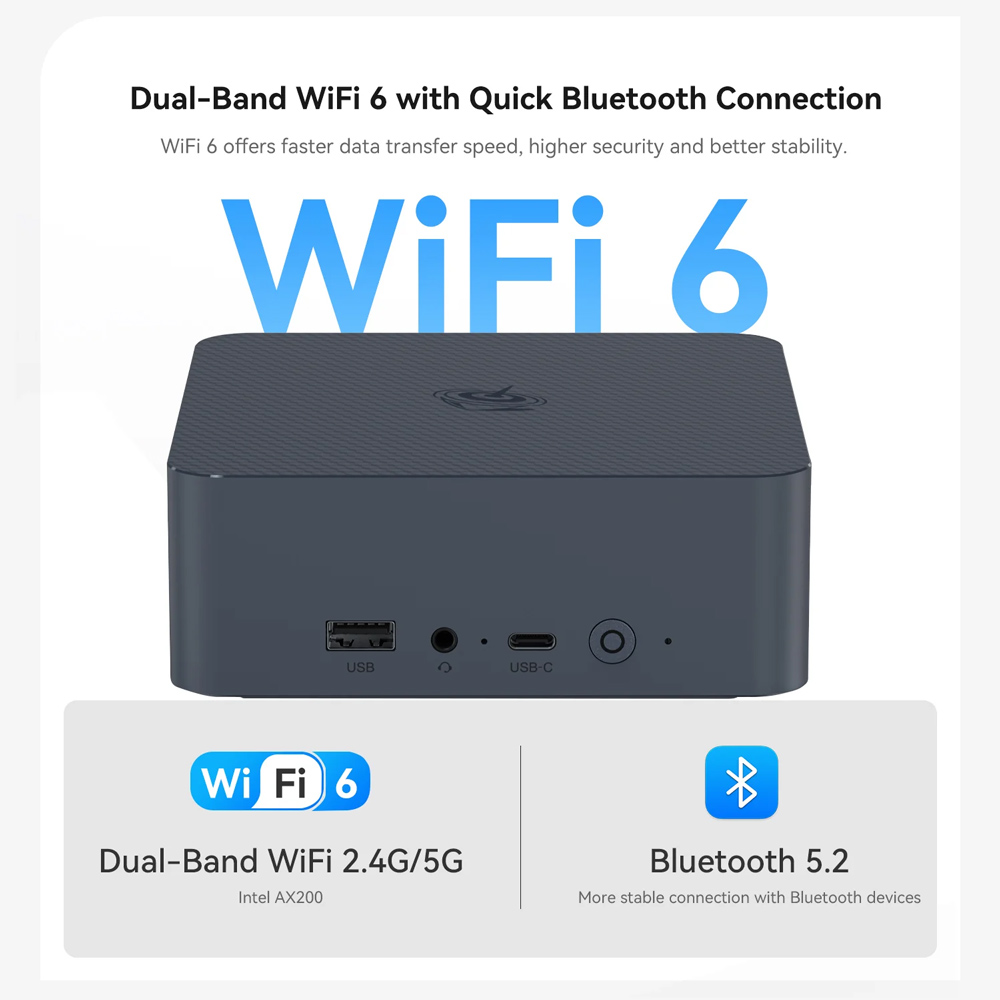 BEELINK mini PC EQi12, Intel i5-1235U, 16GB, 500GB M.2, Windows 11 Pro - Image 3