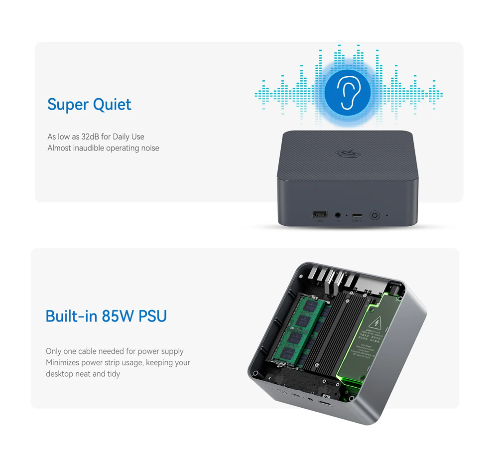 BEELINK mini PC EQi12, Intel i5-1235U, 16GB, 500GB M.2, Windows 11 Pro - Image 8