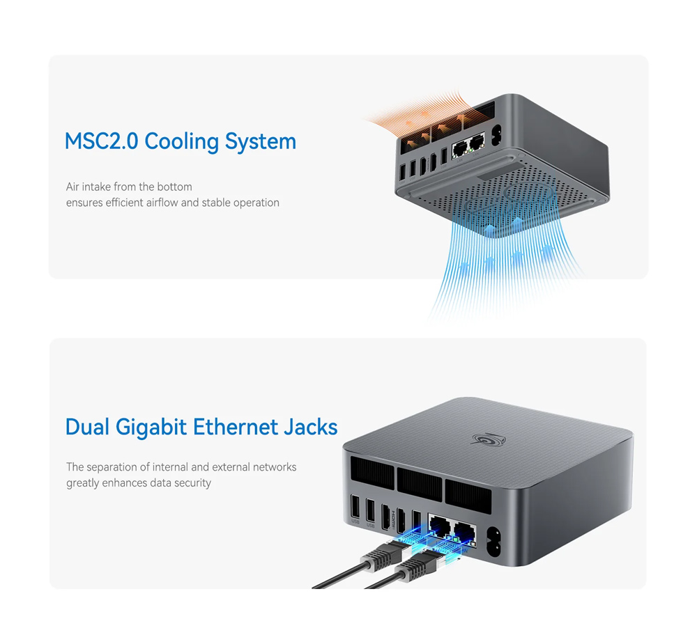 BEELINK mini PC EQi12, Intel i5-1235U, 16GB, 500GB M.2, Windows 11 Pro - Image 9