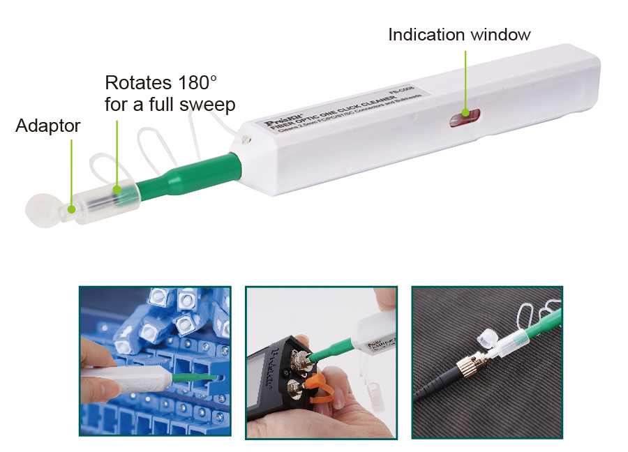 PROSKIT εργαλείο καθαρισμού συνδέσμων οπτικών ινών FB-C008 για 2.5mm FC/ST/SC - Image 2