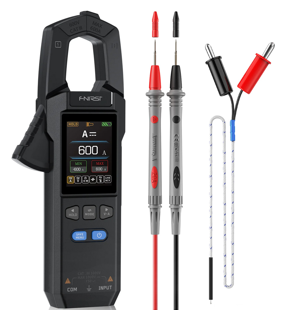 FNIRSI ψηφιακή αμπεροτσιμπίδα/πολύμετρο DMC-100, 600A AC/DC, NCV, True RMS, επαναφορτιζόμενη - Image 8