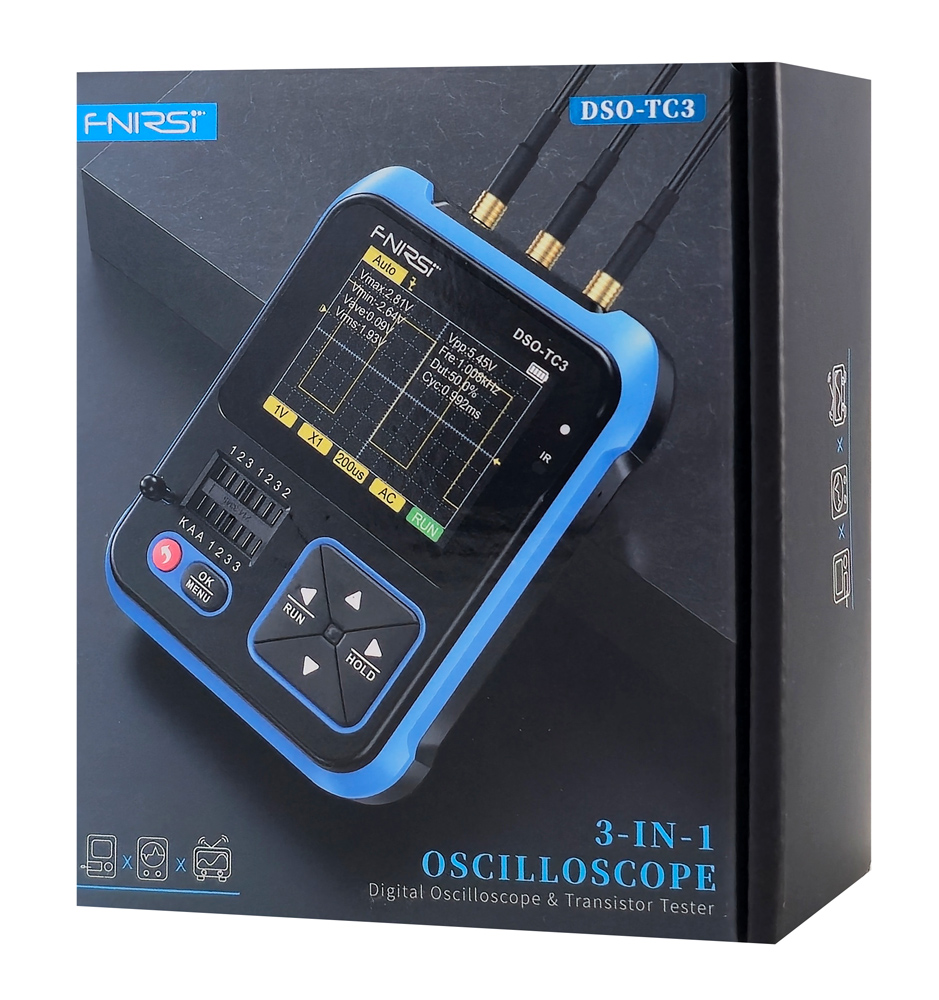 FNIRSI 3 σε 1 παλμογράφος/signal generator/transistor tester χειρός DSO-TC3, επαναφορτιζόμενο - Image 9