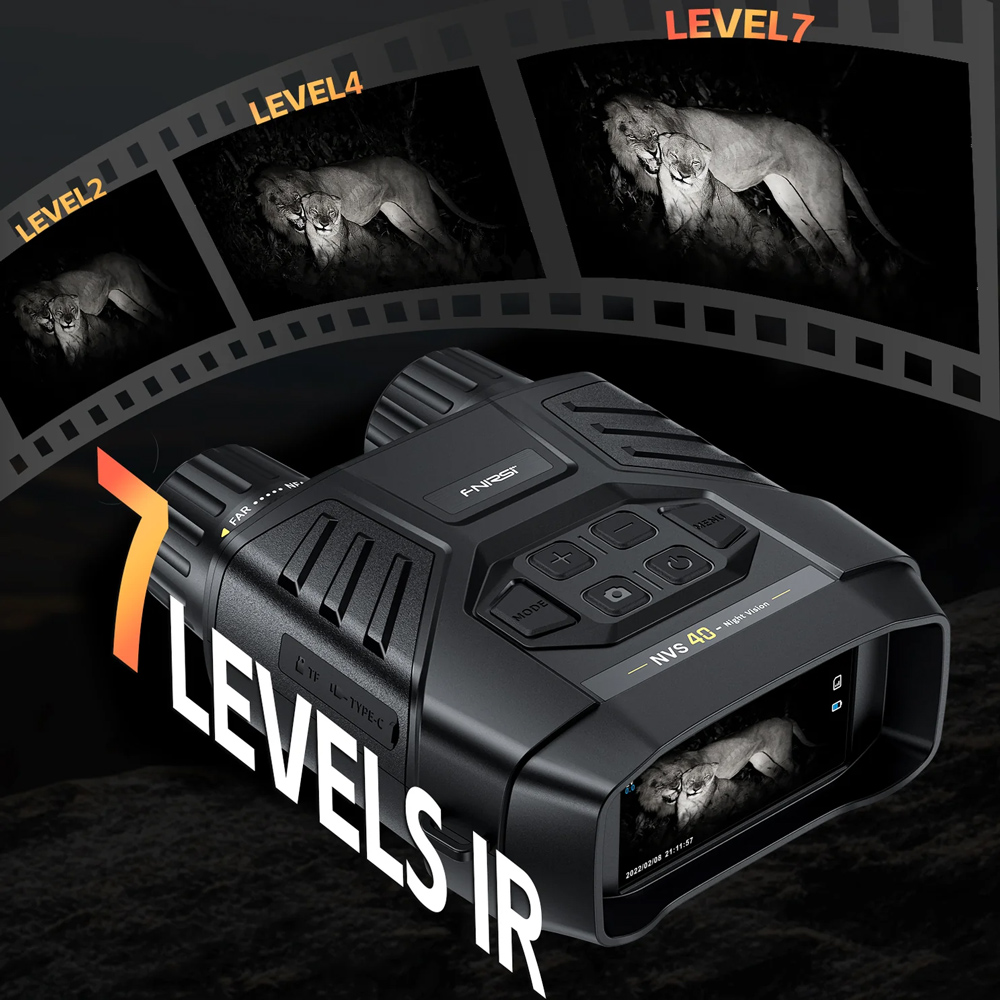 FNIRSI ψηφιακά κιάλια NVS-40 με νυχτερινή όραση, 6x zoom, 4K/36MP, μαύρα - Image 7