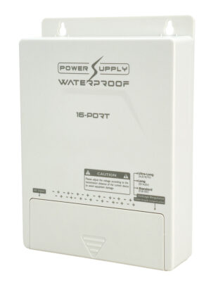 FOLKSAFE τροφοδοτικό συστημάτων CCTV FS-DC121608W, 16 εξόδων, 12V/8A, αδιάβροχο IP65