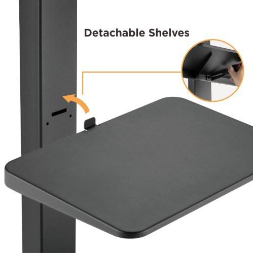 BRATECK βάση δαπέδου FS32-46 για τηλεόραση 37-75" έως 40kg, με ράφι - Image 4