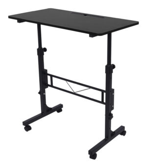 BRATECK γραφείο FWS10-6 με ρυθμιζόμενο ύψος & ροδάκια, 800x400x710~1110mm, μαύρο