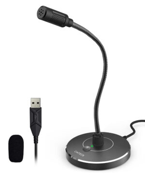 CMTECK επιτραπέζιο μικρόφωνο G009 με εύκαμπτο βραχίονα, omnidirectional, USB, μαύρο