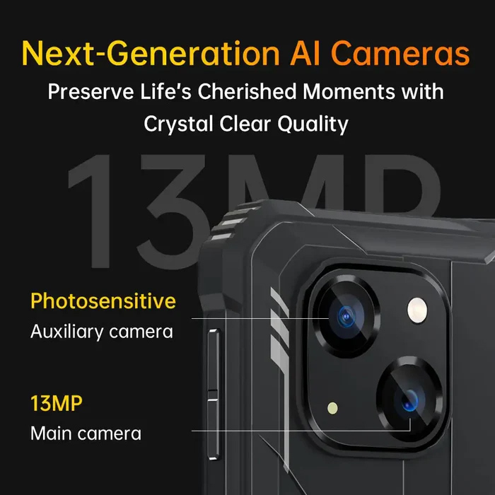 OUKITEL smartphone G2, 6", 4/64GB, 6300mAh, IP68/IP69K, πορτοκαλί - Image 5