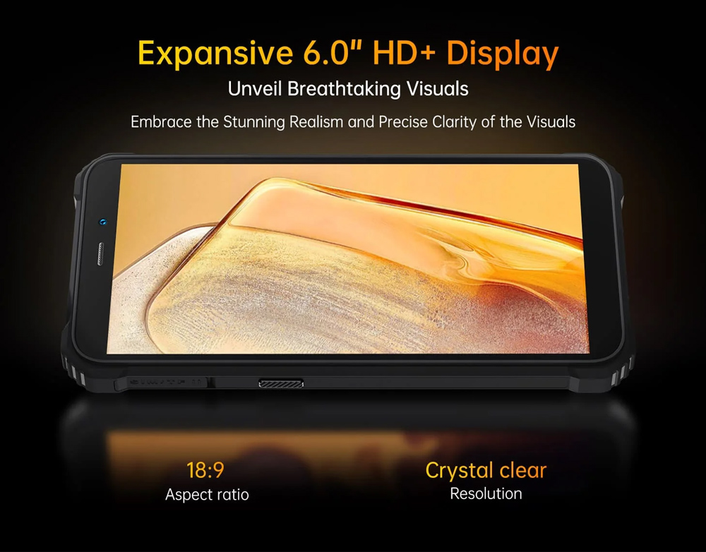 OUKITEL smartphone G2, 6", 4/64GB, 6300mAh, IP68/IP69K, πορτοκαλί - Image 7