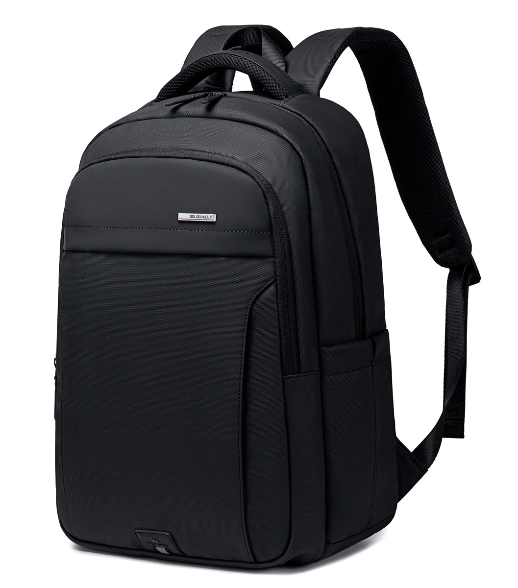 GOLDEN WOLF τσάντα πλάτης GB00711 με θήκη laptop 15.6", 27L, μαύρη
