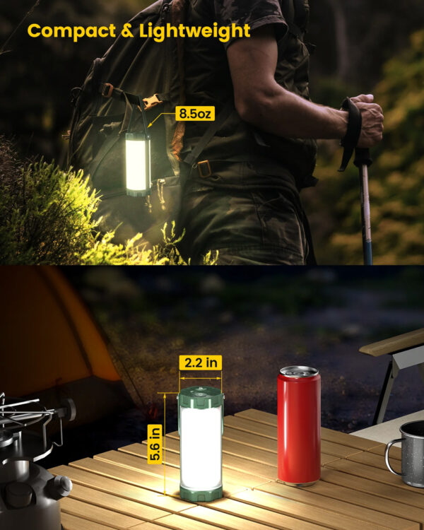 GLOCUSENT LED φανάρι GLCSNTCL001G, επαναφορτιζόμενο, έως 1200lm, IP68, πράσινο - Image 6