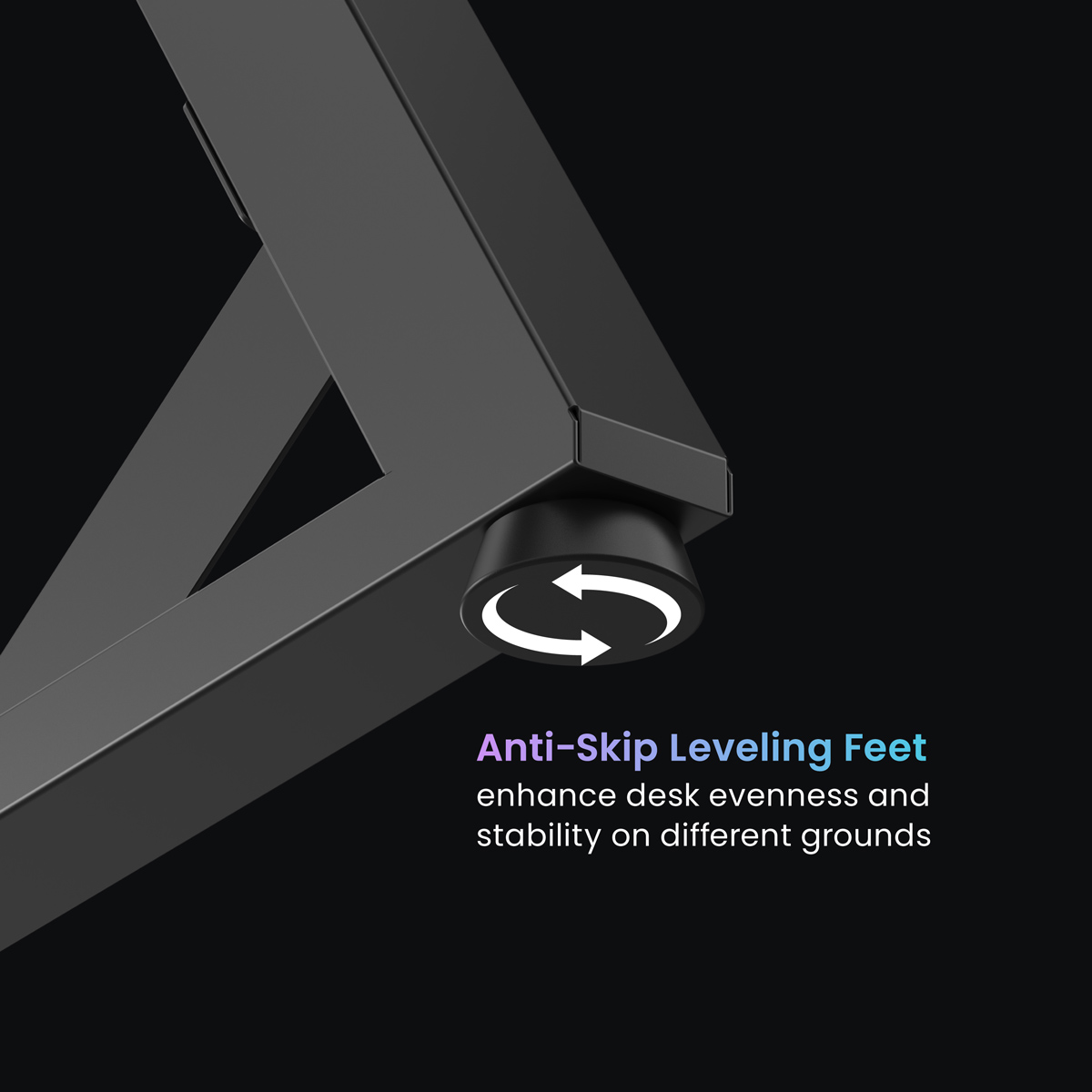 BRATECK gaming γραφείο GMD14-1 με RGB φωτισμό, 120x60x75cm, μαύρο - Image 7