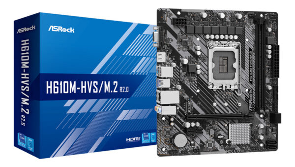 ASROCK μητρική H610M-HVS/M.2 R2.0, 2x DDR4, s1700, USB 3.2 Gen1, mATX - Image 4