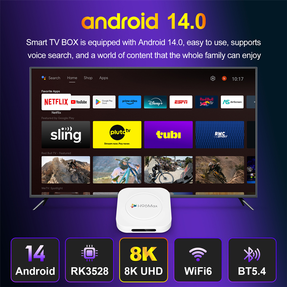 H96 MAX TV Box M1 Plus, 8K, 2/16GB, WiFi 6, Bluetooth, Android 14 - Image 3