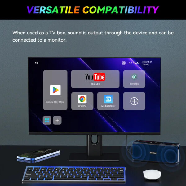 H96 MAX TV Box & ηχείο M7, RK3528, 8K, 4/32GB, WiFi, Bluetooth, Android 13 - Image 6