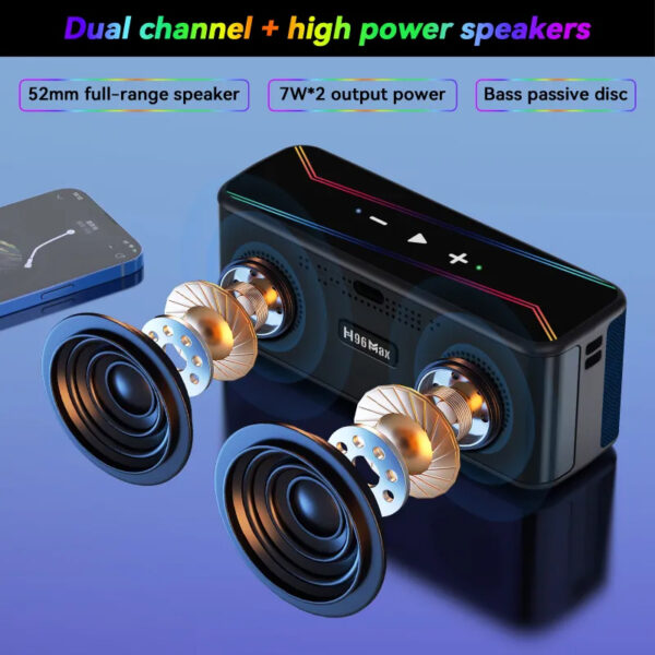 H96 MAX TV Box & ηχείο M7, RK3528, 8K, 4/32GB, WiFi, Bluetooth, Android 13 - Image 7