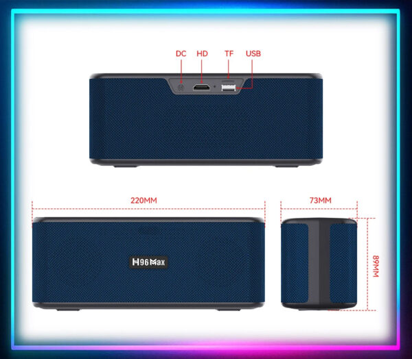 H96 MAX TV Box & ηχείο M7, RK3528, 8K, 4/32GB, WiFi, Bluetooth, Android 13 - Image 9