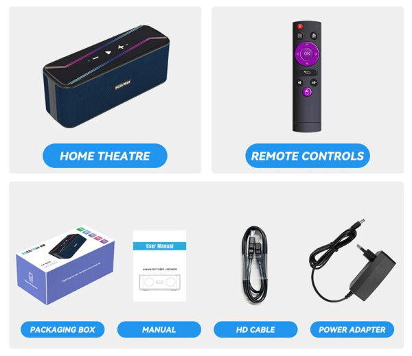 H96 MAX TV Box & ηχείο M7, RK3528, 8K, 4/32GB, WiFi, Bluetooth, Android 13 - Image 11