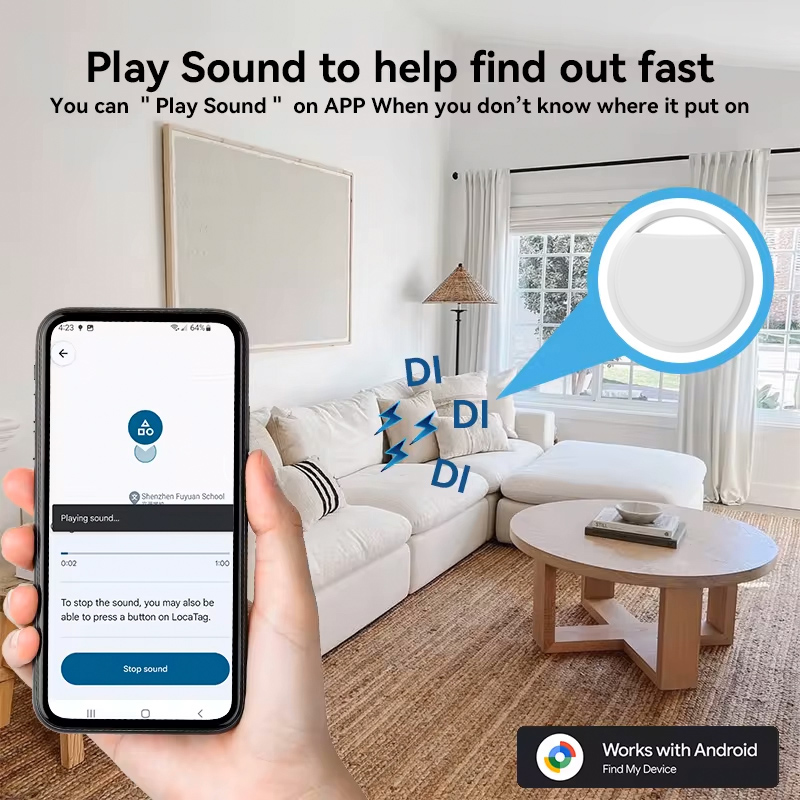 HAVEDEER smart tag ACCUTAG για Android συσκευές, Bluetooth tracker, λευκό - Image 2