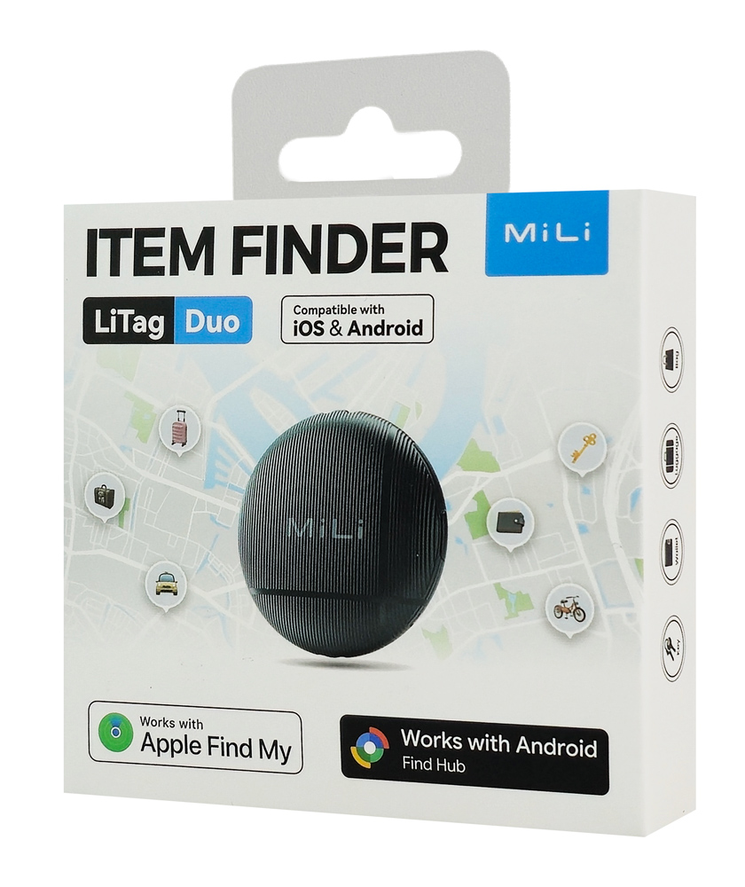 MILI smart tag LiTag Duo για iOS & Android συσκευές, Bluetooth tracker, μαύρο - Image 9