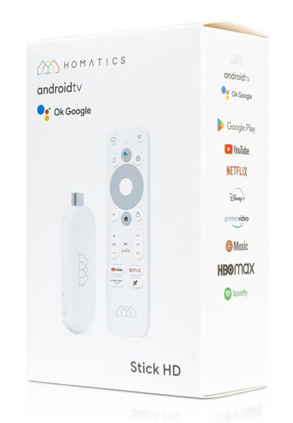 HOMATICS TV Stick HD, 1080p, 1/32GB, WiFi, Google/Netflix πιστοποίηση, Android 11 - Image 6