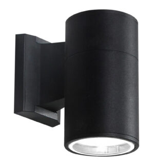 POWERTECH φωτιστικό τοίχου HLL-0189 για GU10 λάμπα, μεταλλικό, IP65, μαύρο