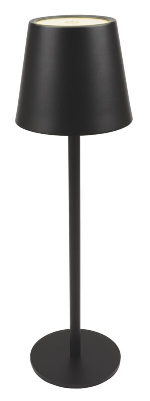 POWERTECH LED επιτραπέζιο φωτιστικό HLL-0193, ρυθμιζόμενο, επαναφορτιζόμενο, μαύρο